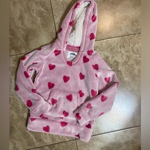 PINK HEART PLUSH PULLOVER SZ 5/6